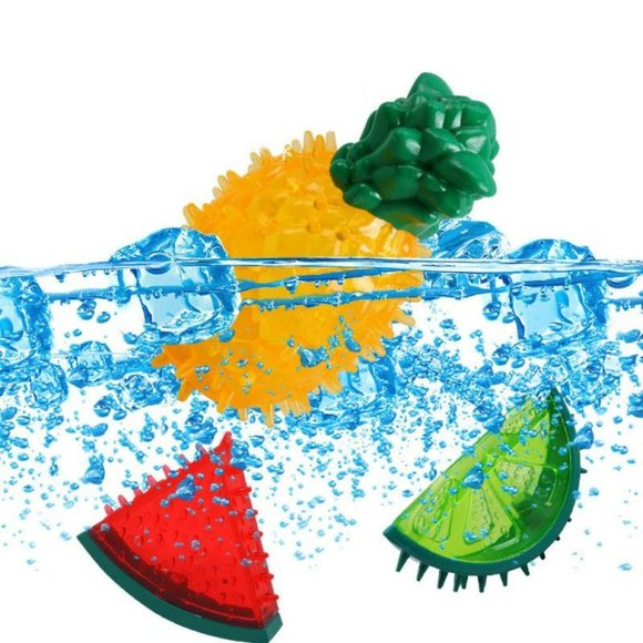 New Large Freezable Pet Teether Cooling Chew Toy Watermelon, - Picture 4 of 7
